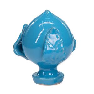 PUMO colorato BLU Salentino Chiuso NEW decorazione in ceramica tipica pugliese - Piccolo H 9 cm del brand Lupia, categoria: Idee regalo e bomboniere > Oggettistica > Statuette Ceramica, disponibile su Vorreishop.