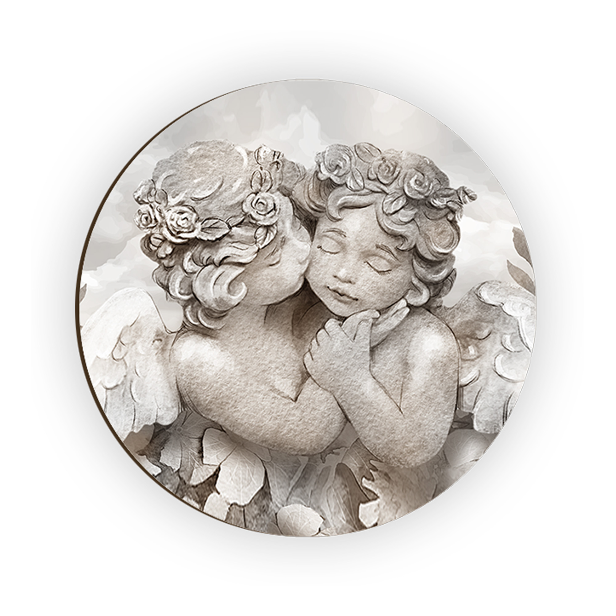 DLM26973 Kit 12 Calamite Magnete In Cristallo Con Cigni Innamorati – Bomboniera Matrimonio Segnaposto Confettata