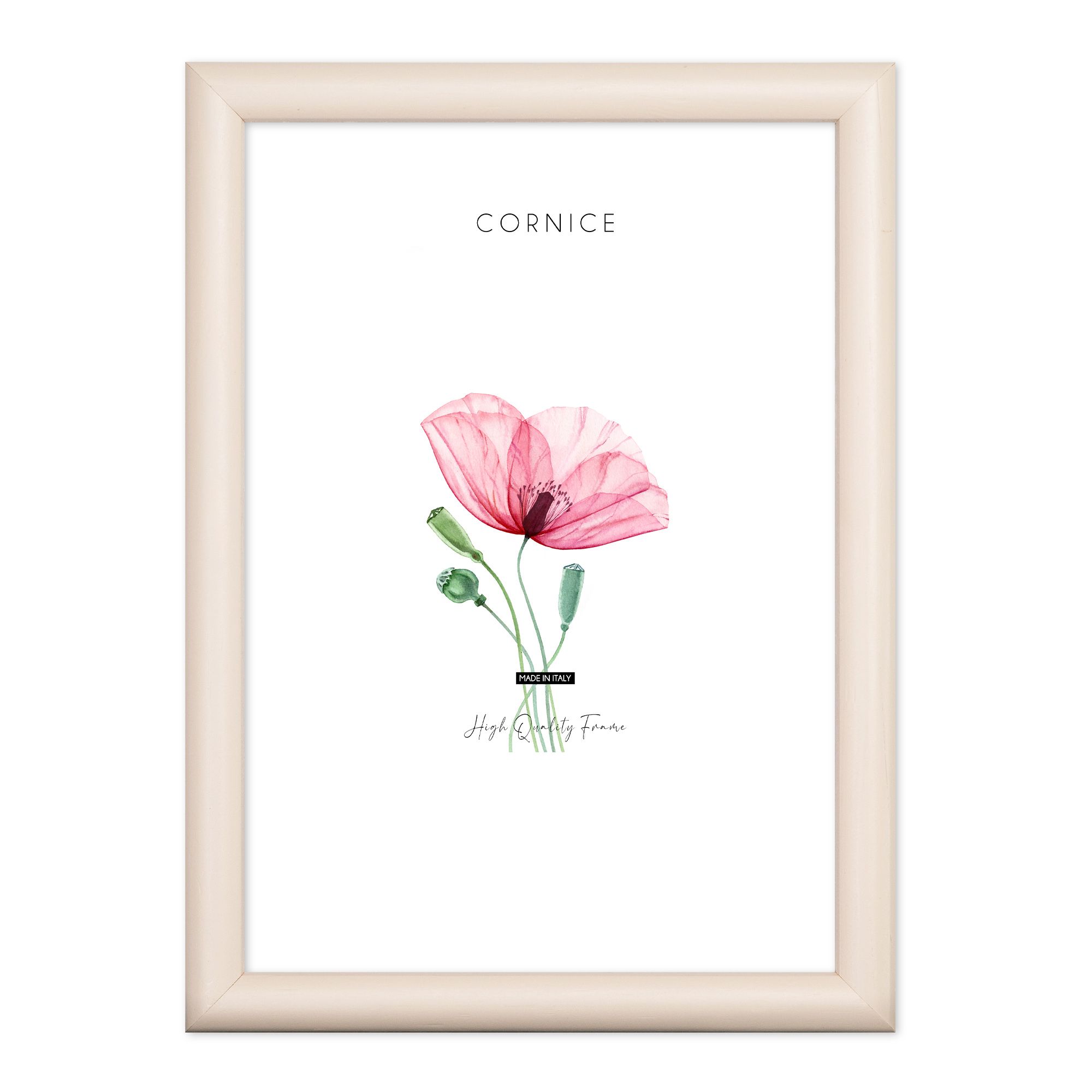 Cornice Portafoto In Legno Massello Di Teak 10x15 Cm - Fatta A Mano Con Passepartout, Acrilico Infrangibile, Chiusura In Marmo, Per Foto O Opere D'arte, Stile Rustico