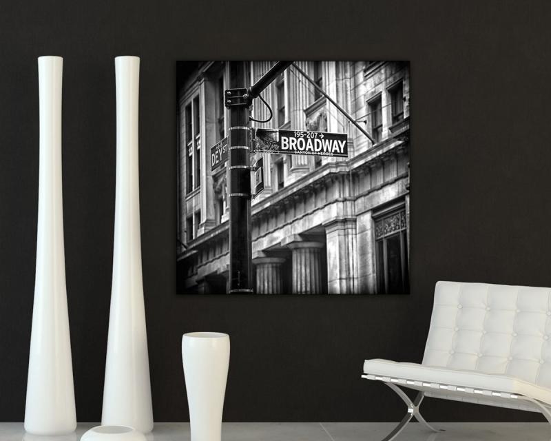 Quadro su tela ARTE 100X100 cm BROADWAY - DEY STREET del brand Lupia, categoria: Arredo e decorazioni > Quadri e Tele > Quadri bianco e nero.