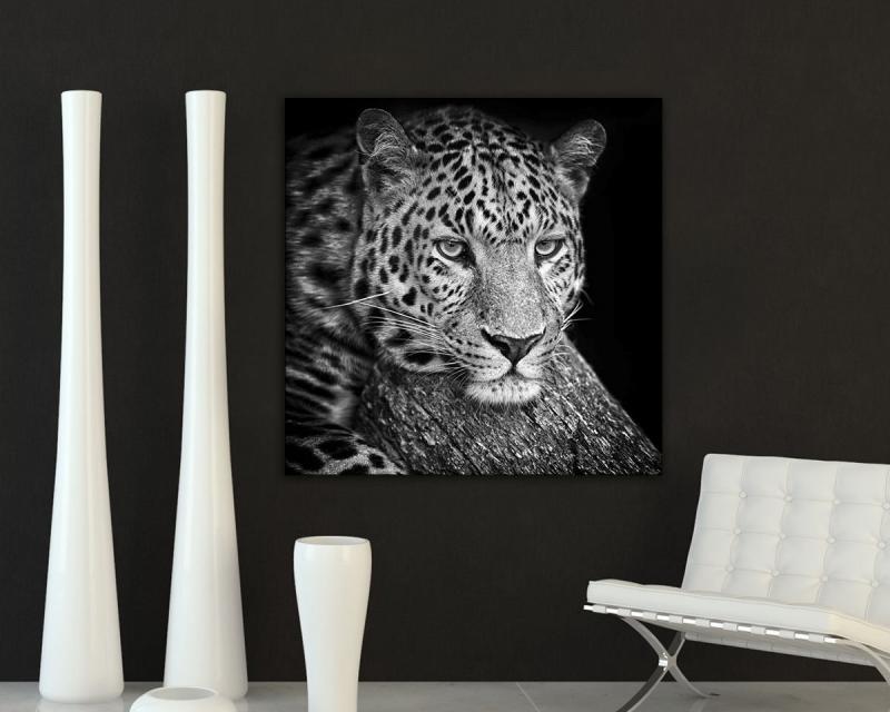 Quadro su tela ARTE 100X100 cm LEOPARD del brand Lupia, categoria: Arredo e decorazioni > Quadri e Tele > Quadri bianco e nero.