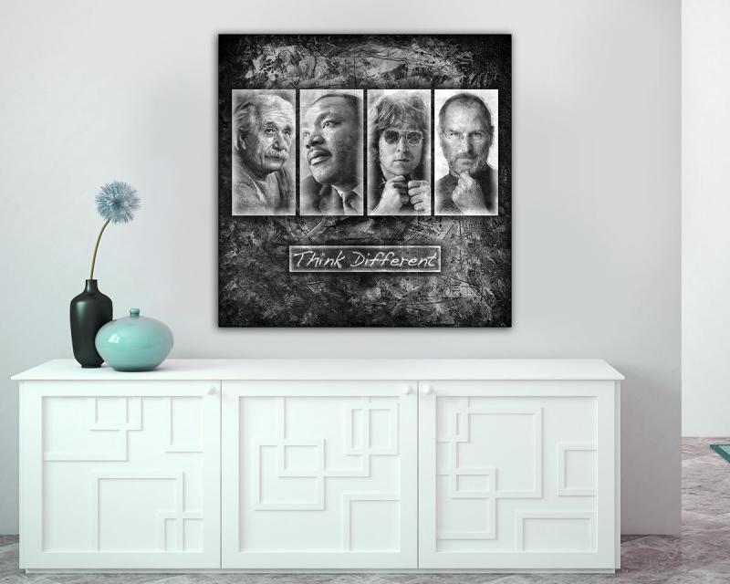 Quadro su tela ARTE 100X100 cm PERSONALITIES BLACK del brand Lupia, categoria: Arredo e decorazioni > Quadri e Tele > Quadri bianco e nero.