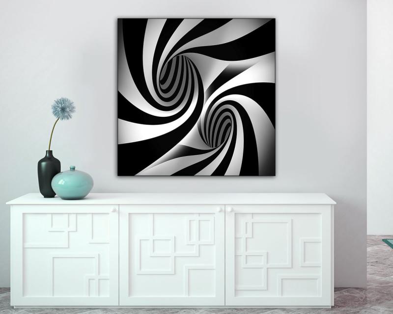 Quadro su tela ARTE 100X100 cm VORTICI del brand Lupia, categoria: Arredo e decorazioni > Quadri e Tele > Quadri bianco e nero.