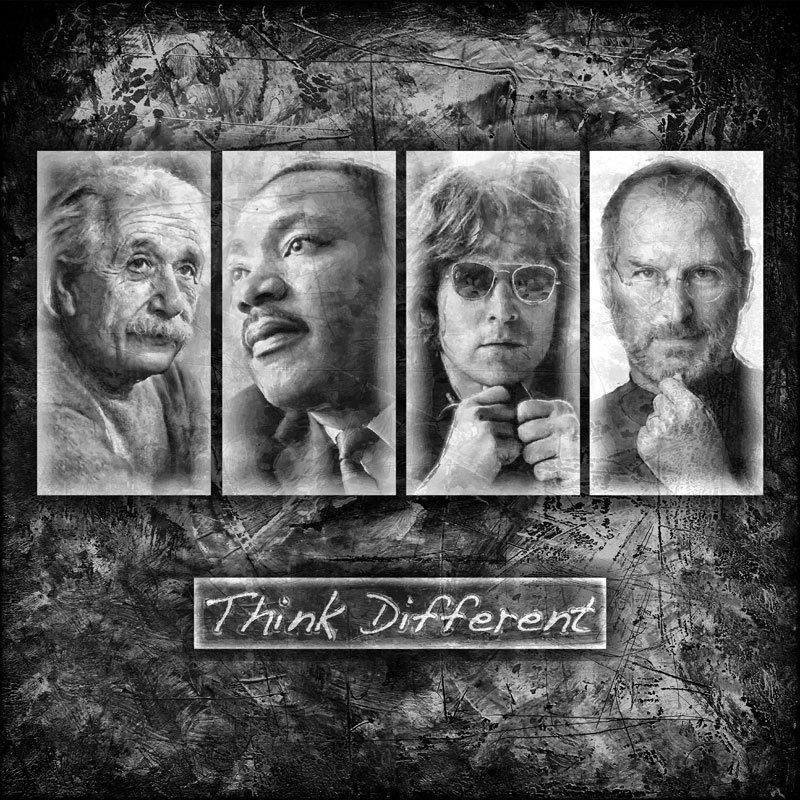 Quadro su tela ARTE 50x50cm PERSONALITIES BLACK del brand Lupia, categoria: Arredo e decorazioni > Quadri e Tele > Quadri bianco e nero, disponibile su Vorreishop.