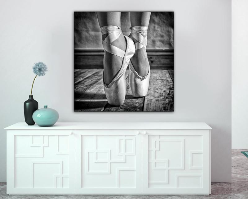 Quadro su tela ARTE 50x50cm SCARPETTE DANCE del brand Lupia, categoria: Arredo e decorazioni > Quadri e Tele > Quadri bianco e nero.