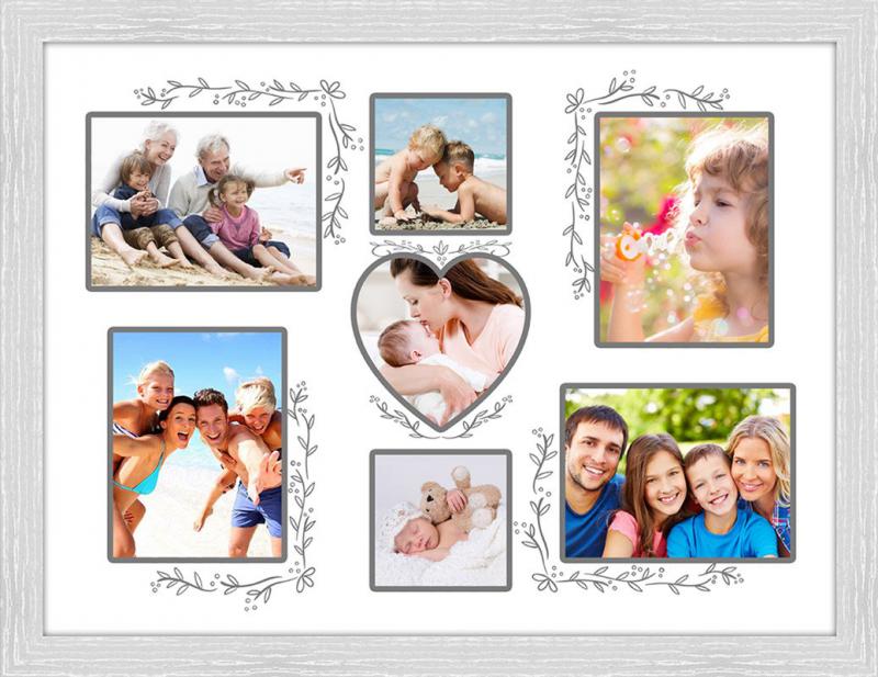 Cornice shabby portafoto FAMILY MODERN 30X40 cm WHITE del brand Lupia, categoria: Arredo e decorazioni > Cornici e Portafoto > Portafoto Shabby, disponibile su Vorreishop.