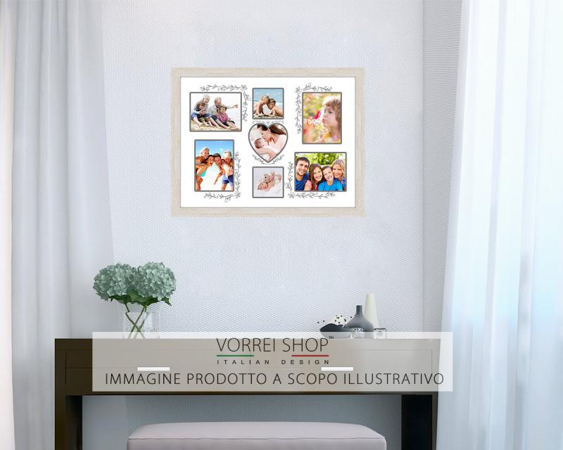 Cornice shabby portafoto FAMILY MODERN 30X40 cm BEIGE del brand Lupia, categoria: Arredo e decorazioni > Cornici e Portafoto > Portafoto Shabby.