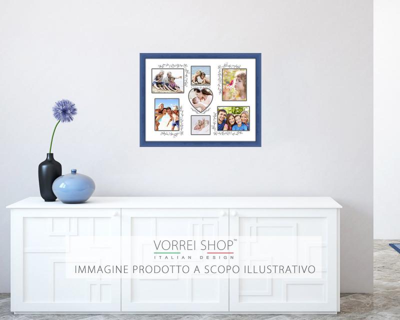 Cornice shabby portafoto FAMILY PEGGY 30X40 cm BLUE del brand Lupia, categoria: Arredo e decorazioni > Cornici e Portafoto > Cornici portafoto da parete.