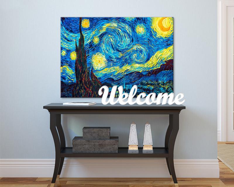 Woodwrite Welcome,Scritta in Legno, Bianco, 83x21x1 cm del brand Lupia, categoria: Arredo e decorazioni > Decorazioni da parete > Scritte da parete.