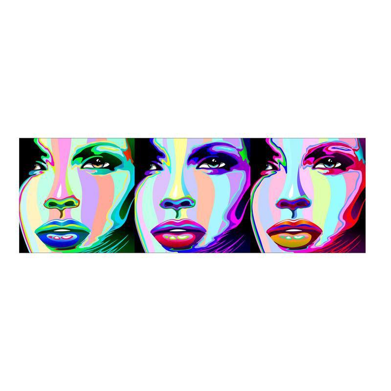 Quadro moderno lucido in plexiglass 50x150 cm COLORFUL FACE del brand Lupia, categoria: Arredo e decorazioni > Quadri e Tele > Quadri su Plexiglass, disponibile su Vorreishop.
