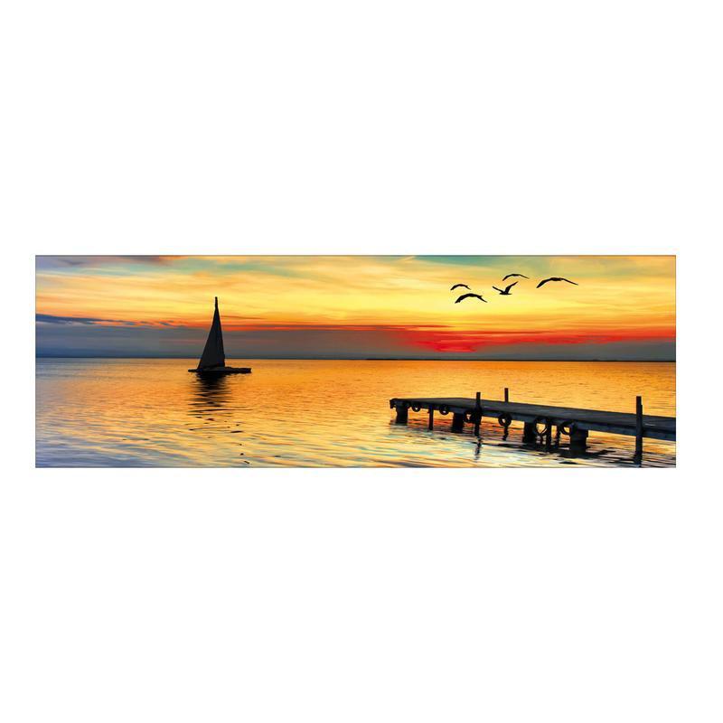 Quadro moderno lucido in plexiglass 50x150 cm DOCK AND BOAT del brand Lupia, categoria: Arredo e decorazioni > Quadri e Tele > Quadri su Plexiglass, disponibile su Vorreishop.