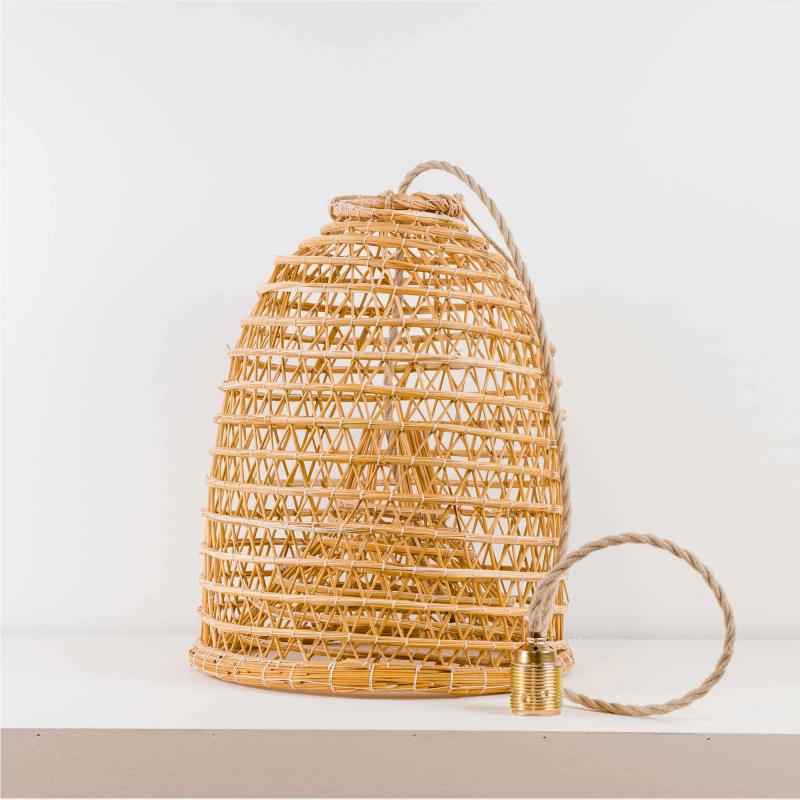 Nassa Salentina in giunco complemento d'arredo o lampada decorativa  - 34x43 cm del brand Maestro d'arte Felice, categoria: Complementi d'arredo > Illuminazione > Lampade, disponibile su Vorreishop.