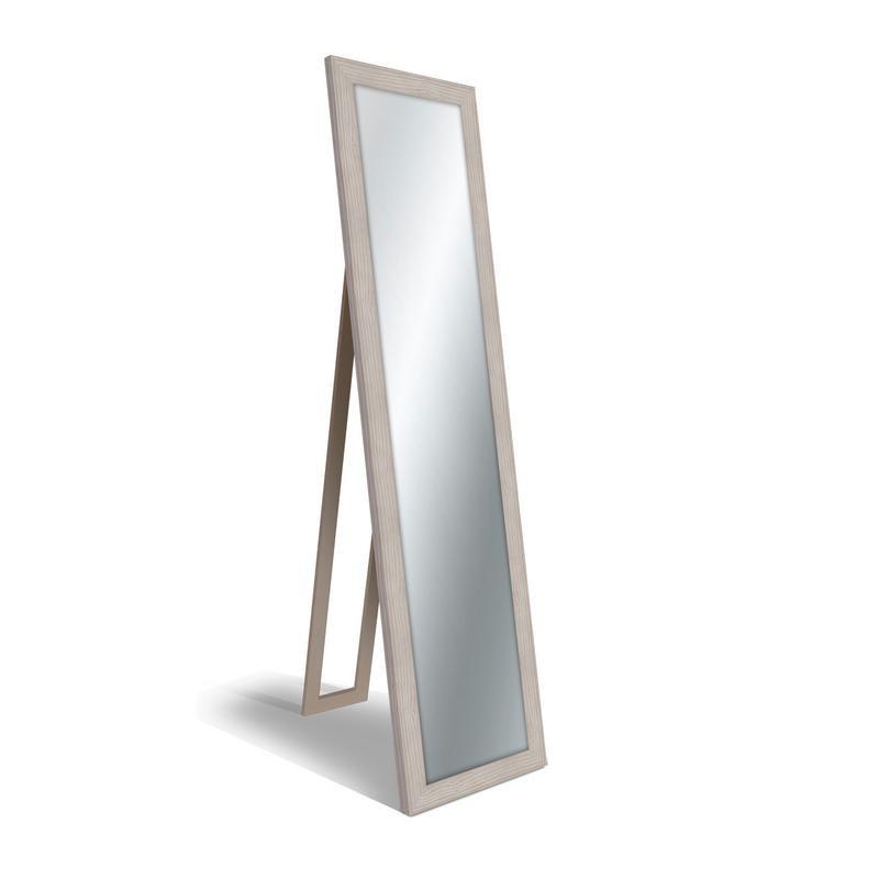 Specchiera da terra mirror con cornice Boston 40x156 cm - Beige Shabby del brand Vorreishop, categoria: Complementi d'arredo > Specchi e specchiere > Specchi da terra.