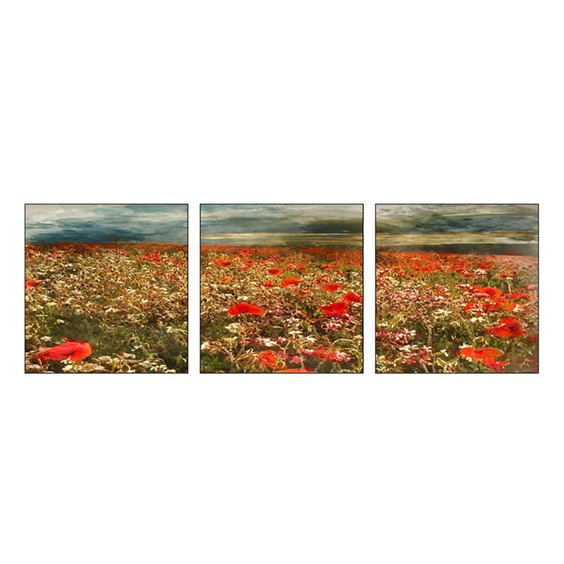 Collezione Set 3 pezzi Quadri su Tela FIELD OF POPPIES            - 43x43 cm del brand Lupia, categoria: Arredo e decorazioni > Quadri e Tele > Quadri a pannelli, disponibile su Vorreishop.