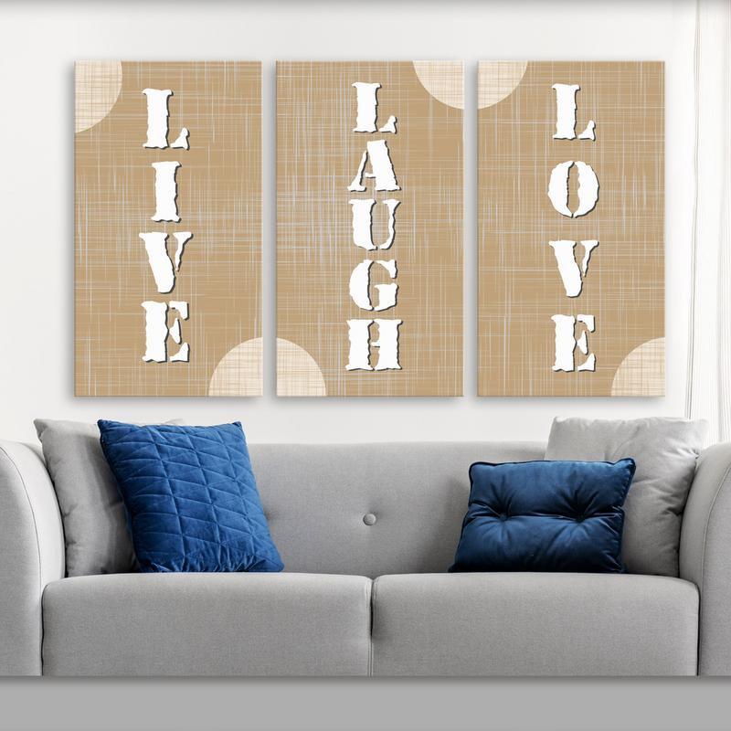 Collezione Set 3 pezzi Quadri su Tela STYLE BROWN                 - 43x78 cm del brand Lupia, categoria: Arredo e decorazioni > Quadri e Tele > Quadri a pannelli, disponibile su Vorreishop.