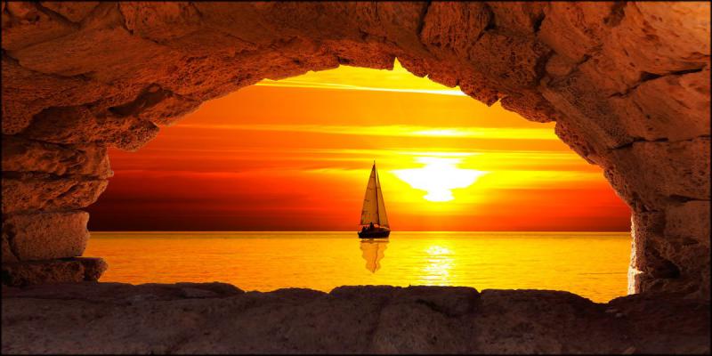 Quadro su tela canvas DEEP 100X180 FINESTRA SUL TRAMONTO del brand Lupia, categoria: Arredo e decorazioni > Quadri e Tele > Quadri su tela, disponibile su Vorreishop.