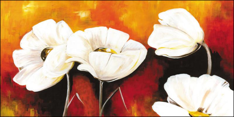 Quadro su tela canvas DEEP 100X180 PAPAVERI BIANCHI del brand Lupia, categoria: Arredo e decorazioni > Quadri e Tele > Quadri su tela, disponibile su Vorreishop.