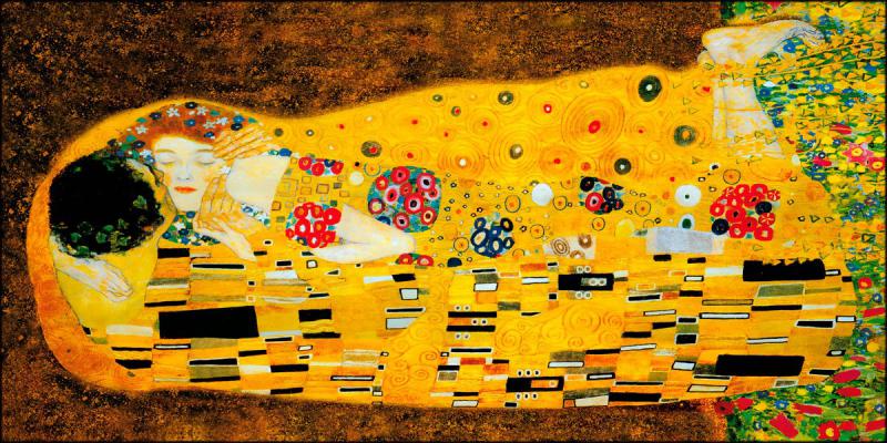 Quadro su tela canvas DEEP 77X143 IL BACIO DI KLIMT del brand Lupia, categoria: Arredo e decorazioni > Quadri e Tele > Quadri su tela, disponibile su Vorreishop.