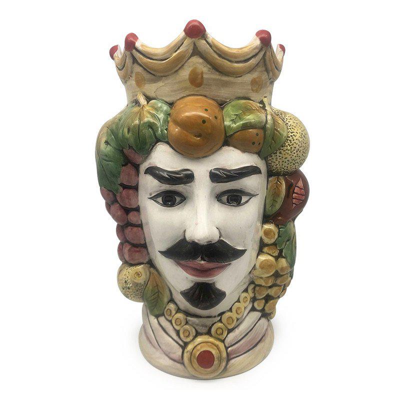 Vaso in ceramica Moro Siciliano UOMO COLORATO - 22x21,5 cm Altezza 35 cm del brand Giardini di Marzo, categoria: Idee regalo e bomboniere > Oggettistica > Vasi Decorativi, disponibile su Vorreishop.