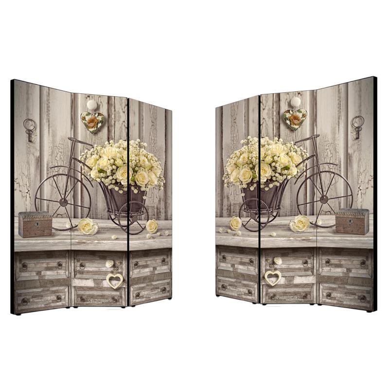 Separe' Divisorio Paravento YELLOW ROSES 176x135,6x3,2 cm 3 Ante in Legno con Tela stampata Fronte Retro bifacciale del brand Lupia, categoria: Complementi d'arredo > Paraventi e separÃ¨ > Paraventi decorativi bifacciali, disponibile su Vorreishop.
