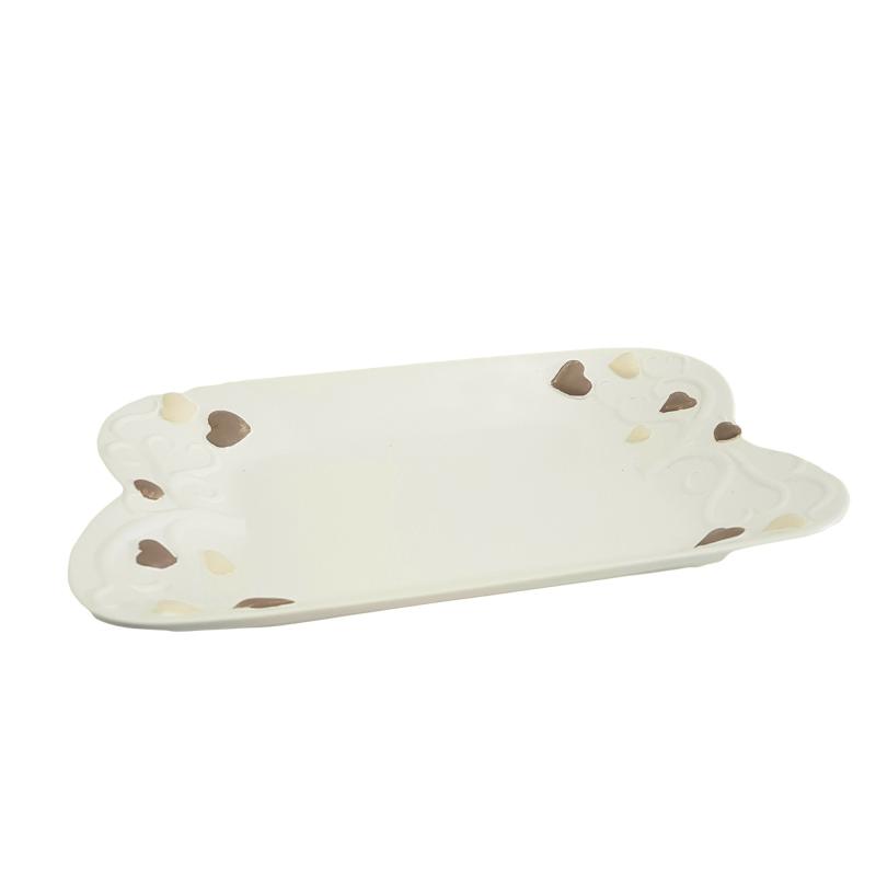 Vassoio in ceramica linea ALBERO DELL'AMORE 34,5x20,5 altezza 4 cm del brand Giardini di Marzo, categoria: Tavola e cucina > Spianatoie, Taglieri e Vassoi > Vassoi, disponibile su Vorreishop.