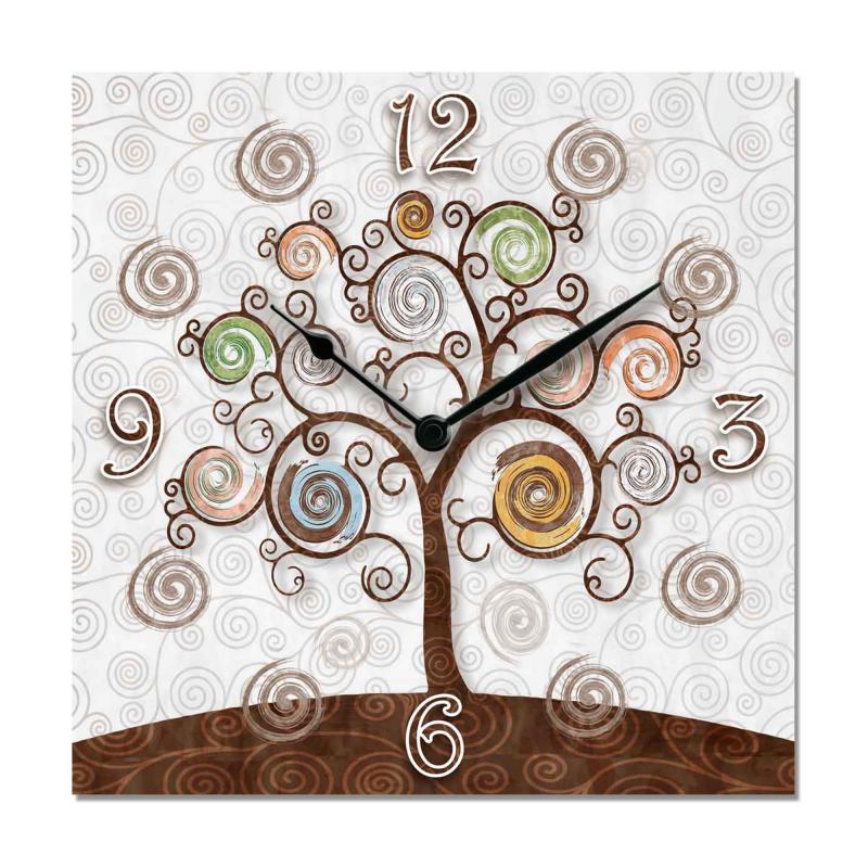 Orologio da parete Decorativo Albero della vita CLOCKART Quadrato 30x30 cm Tree White del brand Lupia, categoria: Complementi d'arredo > Orologi > Orologi da parete, disponibile su Vorreishop.