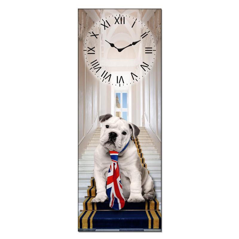 Orologio da parete Decorativo in legno CLOCKART con stampa in alta qualita' 30x80 cm English Bulldog del brand Lupia, categoria: Complementi d'arredo > Orologi > Orologi da parete, disponibile su Vorreishop.