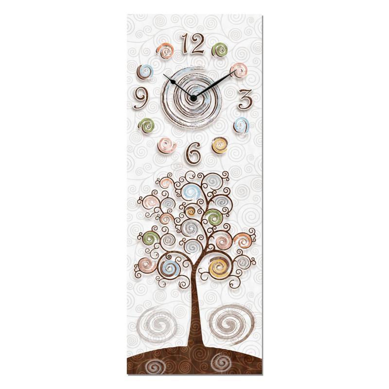 Orologio da parete Decorativo in legno CLOCKART Albero della vita con stampa in alta qualita' 30x80 cm Tree White del brand Lupia, categoria: Complementi d'arredo > Orologi > Orologi da parete, disponibile su Vorreishop.