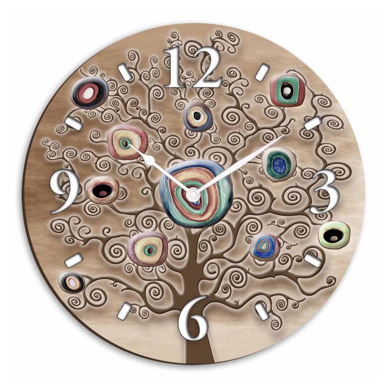 Lupia - Orologio da Parete in Legno ecologico, con stampa TREE Albero della Vita, 32x32 cm, Made in Italy, Movimento a Quarzo, Adatto a Tutti gli Stili di Casa del brand Lupia, categoria: Complementi d'arredo > Orologi > Orologi da parete, disponibile su Vorreishop.
