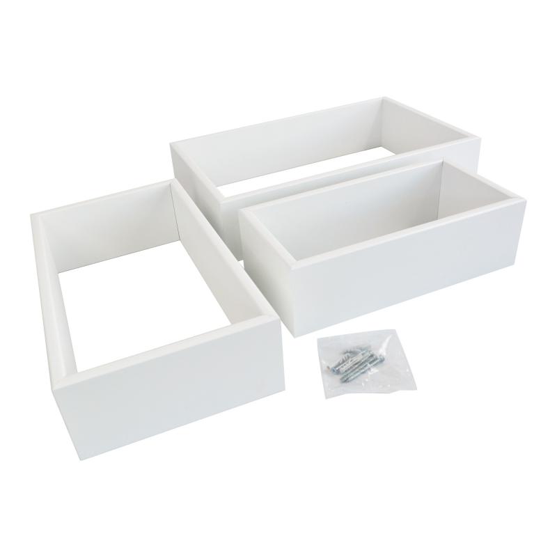 Mensole da muro Design Moderne a cubo KUBI Set 3 pezzi RETTANGOLARI in legno BIANCO 25x40 20x35 15x30 SOLO VERTICALE del brand Lupia, categoria: Arredo e decorazioni > Decorazioni da parete > Mensole, disponibile su Vorreishop.