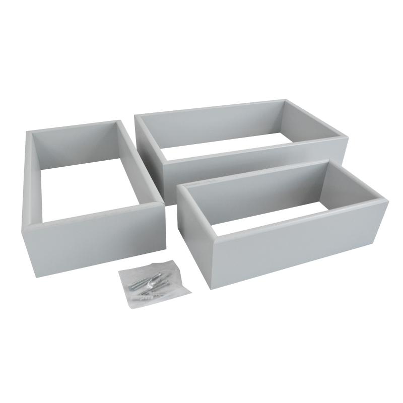 Mensole da muro Design Moderne a cubo KUBI Set 3 pezzi RETTANGOLARI in legno GRIGIO 25x40 20x35 15x30 SOLO VERTICALE del brand Lupia, categoria: Arredo e decorazioni > Decorazioni da parete > Mensole, disponibile su Vorreishop.