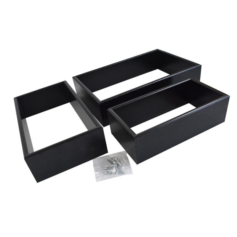 Mensole da muro Design Moderne a cubo KUBI Set 3 pezzi RETTANGOLARI in legno NERO 25x40 20x35 15x30 SOLO VERTICALE del brand Lupia, categoria: Arredo e decorazioni > Decorazioni da parete > Mensole, disponibile su Vorreishop.