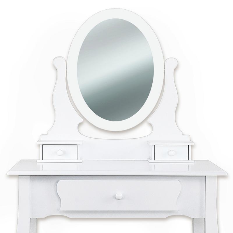 Specchiera Toilette tavolo da Trucco Cosmetici 3 Cassetti con Sgabello e Specchio BIANCA 75x40x136 cm del brand Lupia, categoria: Complementi d'arredo > Specchi e specchiere > Specchiere Toilette.