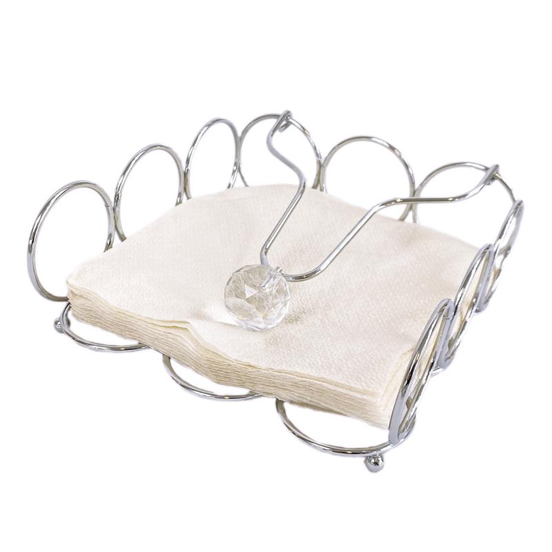 Porta TOVAGLIOLI in Acciaio decorato CERCHI 19x19x8 cm del brand Giardini di Marzo, categoria: Tavola e cucina > Portabicchieri, Portatovaglioli e Portarotoli > Porta Tovaglioli, disponibile su Vorreishop.