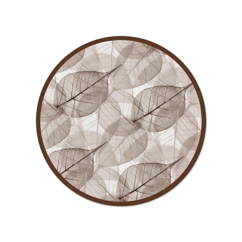 Sottotutto decorato in Legno Rotondo Sotto bicchiere, piatto, pentola LEAVES BROWN - 32 cm 1 pz del brand Lupia, categoria: Tavola e cucina > Accessori per la Tavola > Sottopentole, Sottopiatti e Sottobicchieri, disponibile su Vorreishop.
