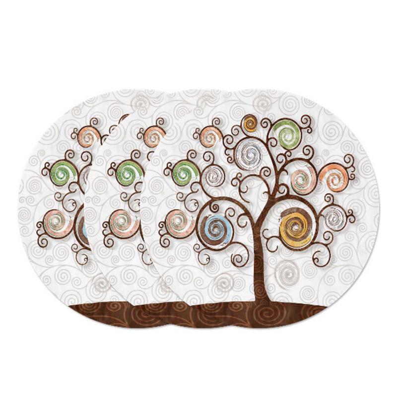 Sottotutto decorato Albero della vita in Legno Rotondo Sotto bicchiere, piatto, pentola TREE WHITE - 10 cm Set 3 pz del brand Lupia, categoria: Collezioni > TREE stile Albero della Vita > TREE stile Albero della Vita, disponibile su Vorreishop.