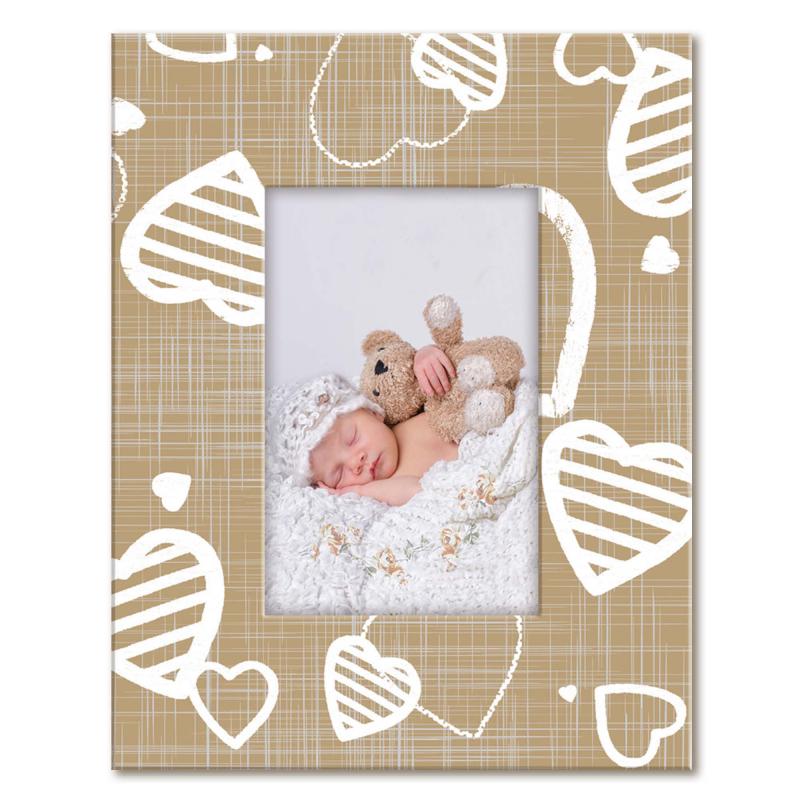 Cornice Portafoto in Legno da tavolo FRAME BROWN Heart White - 10x15 cm del brand Lupia, categoria: Arredo e decorazioni > Cornici e Portafoto > Cornici portafoto da tavolo, disponibile su Vorreishop.