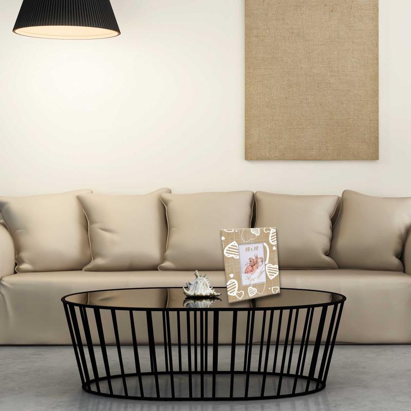 Cornice Portafoto in Legno da tavolo FRAME BROWN Heart White - 10x15 cm del brand Lupia, categoria: Arredo e decorazioni > Cornici e Portafoto > Cornici portafoto da tavolo.