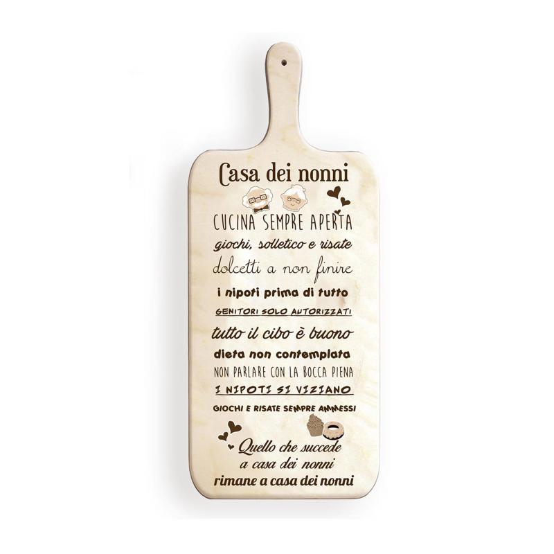 Tagliere Decorativo LIGHT con manico in Legno 14,5x36,5 cm CASA DEI NONNI del brand Lupia, categoria: Idee regalo e bomboniere > Oggettistica > Taglieri decorativi, disponibile su Vorreishop.