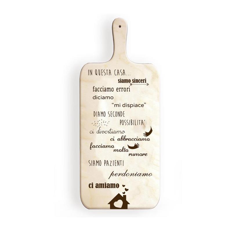 Tagliere Decorativo LIGHT con manico in Legno 14,5x36,5 cm CASA DOLCE CASA del brand Lupia, categoria: Idee regalo e bomboniere > Oggettistica > Taglieri decorativi, disponibile su Vorreishop.
