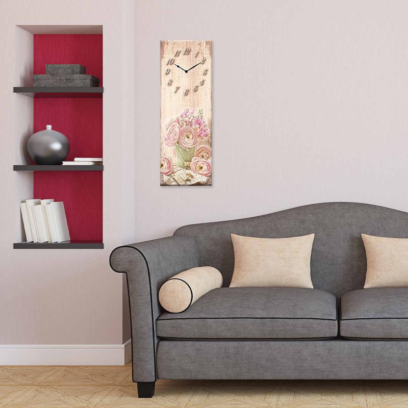 Orologio Da Parete 30x80 cm modello Romantic Lyrics decorativo in legno con stampa in alta qualitÃ  del brand Lupia, categoria: Complementi d'arredo > Orologi > Orologi da parete.