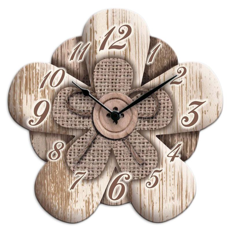 Lupia - Orologio da Parete FLOWER SHABBY WHITE, Forma Fiore, Funzionale ed Elegante, Movimento al Quarzo, 32x32 cm, Adatto a Tutti gli Ambienti, Made in Italy, lavorato in Legno mdf del brand Lupia, categoria: Complementi d'arredo > Orologi > Orologi da parete, disponibile su Vorreishop.