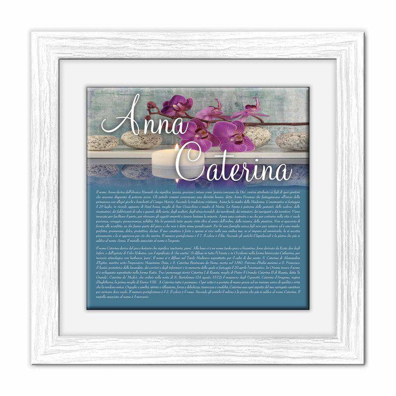 Quadro mattonella Ceramica Modern White 29x29 cm con significato del nome Anna Caterina del brand Lupia, categoria: Idee regalo e bomboniere > Oggettistica > Quadri Ceramica Modern White con significato Nomi, disponibile su Vorreishop.