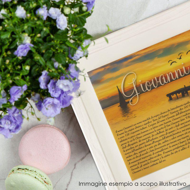 Quadro mattonella Ceramica Modern White 29x29 cm con significato del nome Gelsomina del brand Lupia, categoria: Idee regalo e bomboniere > Oggettistica > Quadri Ceramica Modern White con significato Nomi.