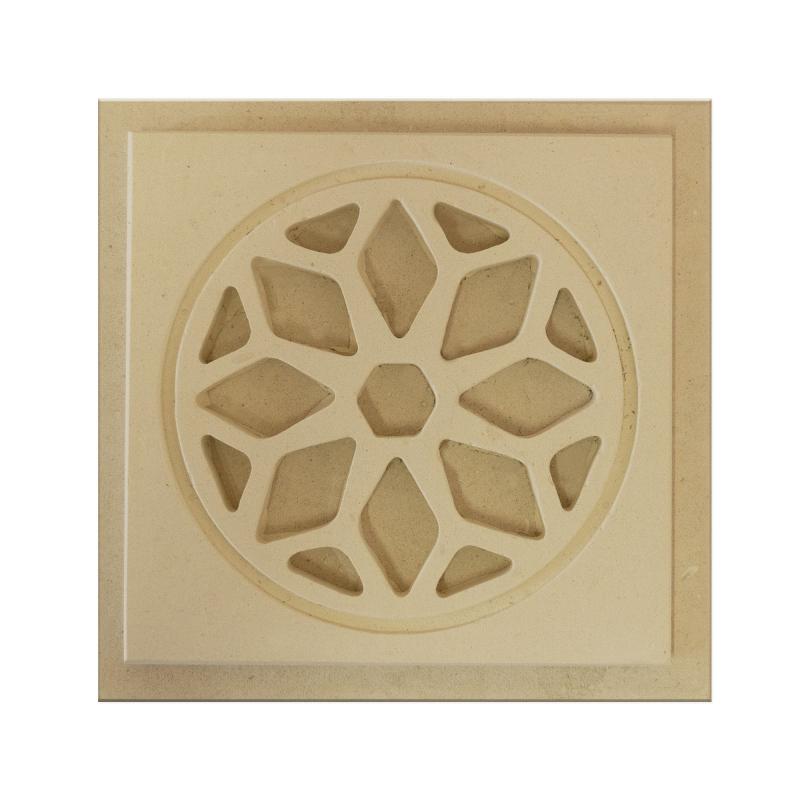 Decorazione Murale da Parete ROSONE 18x18 cm in Pietra Leccese   del brand Maestro d'arte De Iaco Alfredo, categoria: Artigianato salentino > Pietra leccese e carparo > Decorazioni Murali.