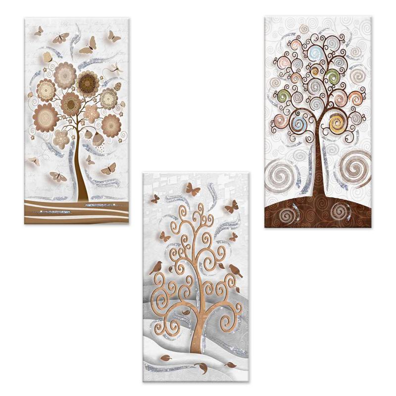 Set 3 pezzi Quadri su tela albero della vita Canvas Day Brillant con glitter 38x75 cm TREE WHITE del brand Lupia, categoria: Arredo e decorazioni > Quadri e Tele > Quadri su tela.