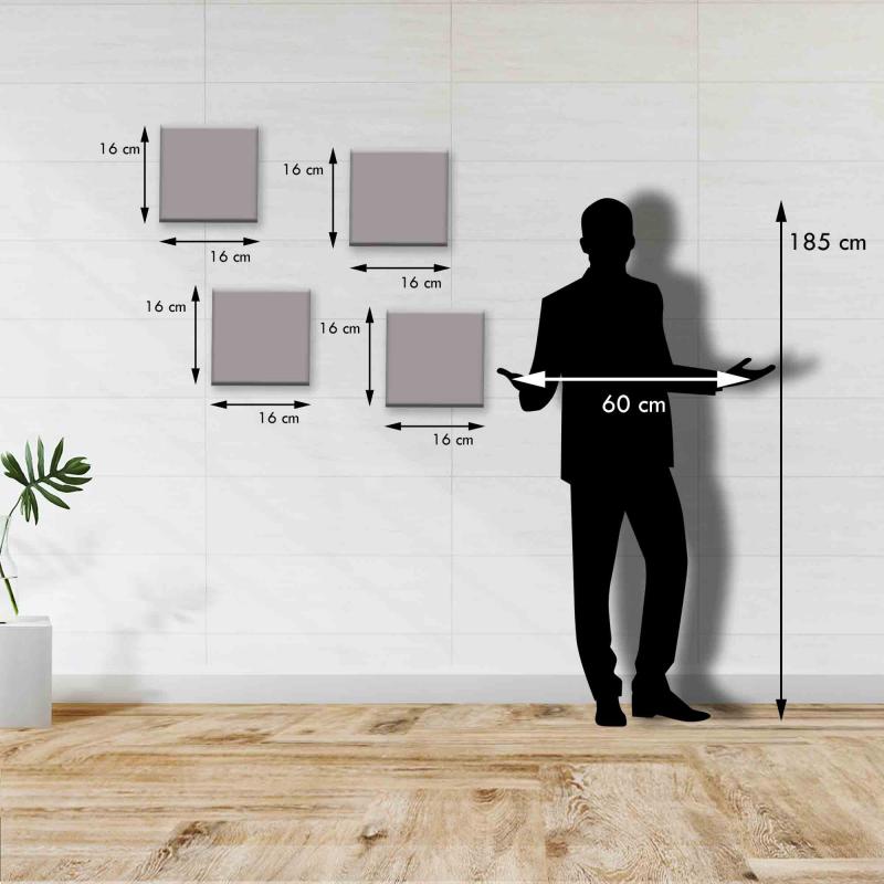 Quadri Canvas su carta telata set 4 pezzi 16x16 cm SHABBY del brand Lupia, categoria: Arredo e decorazioni > Quadri e Tele > Quadri su tela.