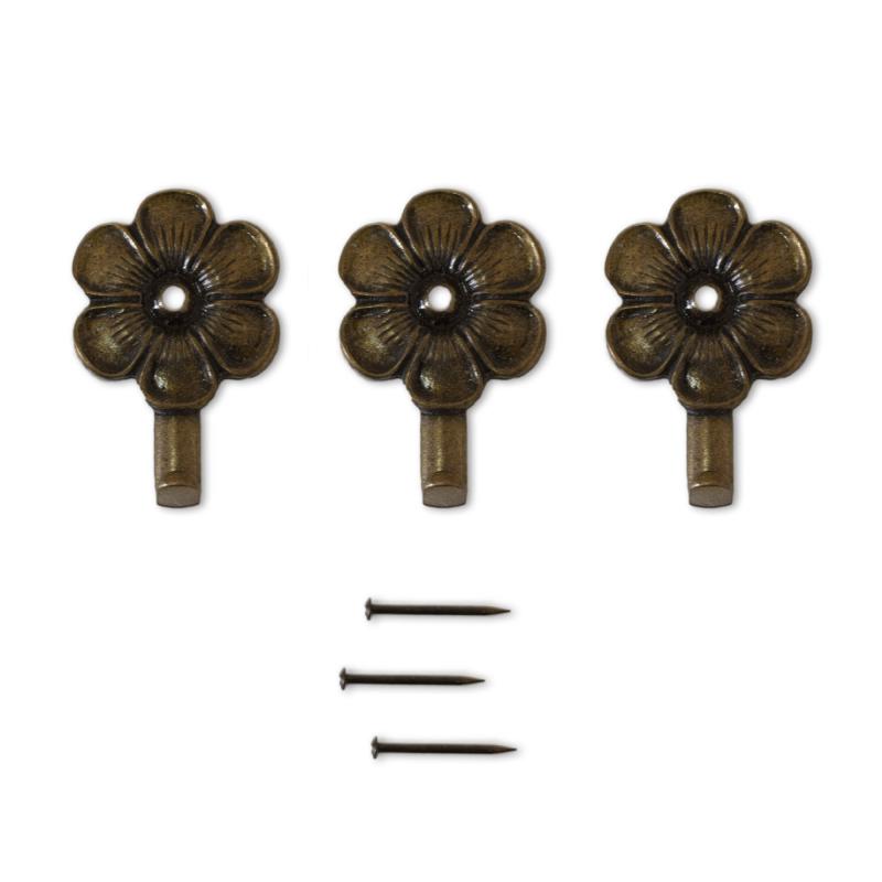Kit 3 Ganci Per Quadro, Specchiera, Cornice, serie Bronzo FIORE 3,8x2,5 cm del brand Lupia, categoria: Bricolage e fai da te > Belle arti > Ganci per quadri e specchi, disponibile su Vorreishop.