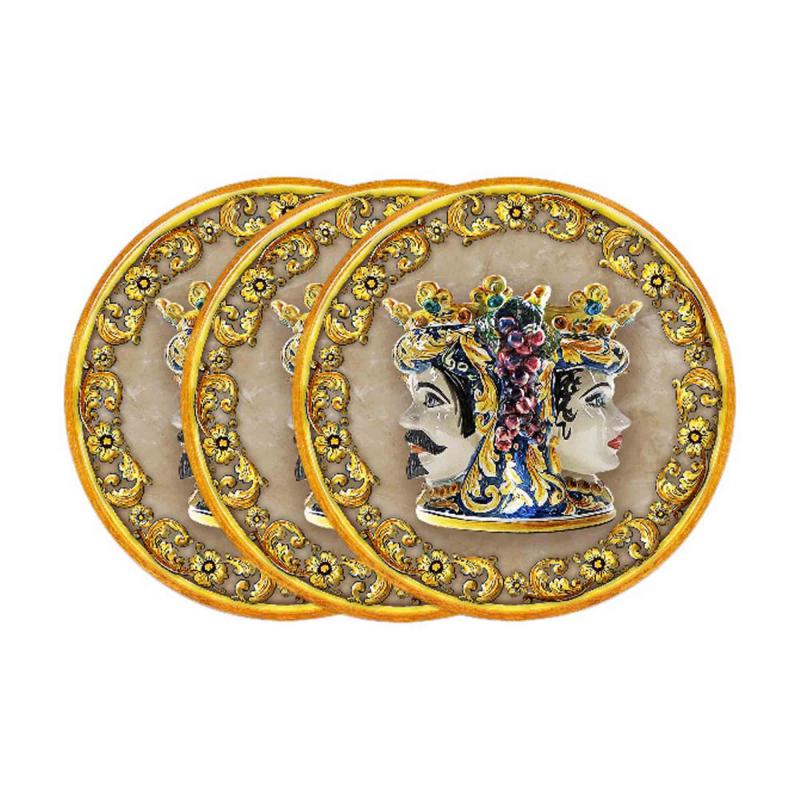 Sottotutto decorato in Legno Rotondo Sotto bicchiere, piatto, pentola I DUE MORI - 10 cm Set 3 pz del brand Lupia, categoria: Tavola e cucina > Accessori per la Tavola > Sottopentole, Sottopiatti e Sottobicchieri, disponibile su Vorreishop.