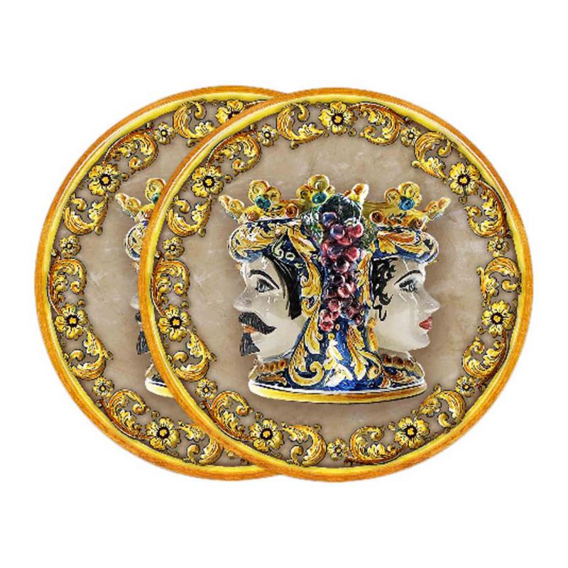 Sottotutto decorato in Legno Rotondo Sotto bicchiere, piatto, pentola I DUE MORI - 20 cm Set 2 pz del brand Lupia, categoria: Tavola e cucina > Accessori per la Tavola > Sottopentole, Sottopiatti e Sottobicchieri, disponibile su Vorreishop.